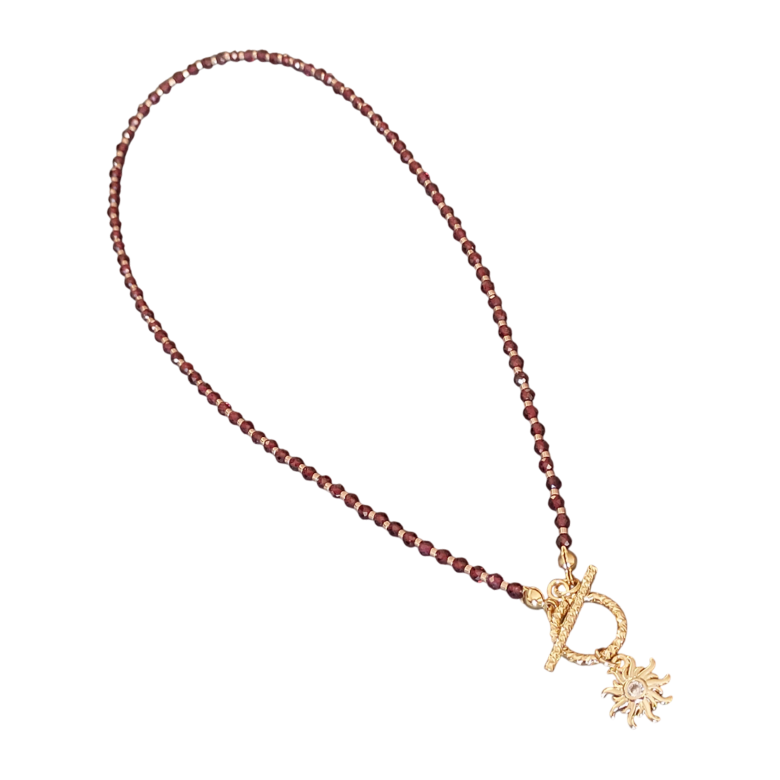 Жіночий гранатовий чокер